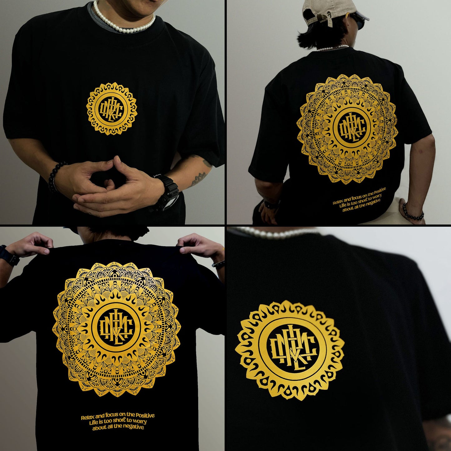 MANDALA V1 BLACK TEE