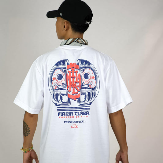 Daruma White Tee — Maria Clara Clothing streetwear tee (view 5)