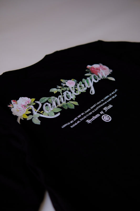 Kamalayan Bloom Black — Maria Clara Clothing streetwear tee (view 3)