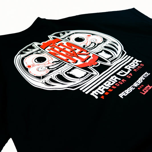 Daruma Black Tee — Maria Clara Clothing streetwear tee (view 4)