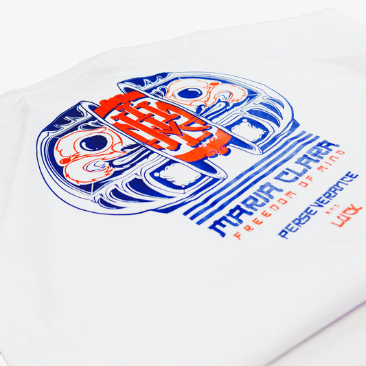 Daruma White Tee — Maria Clara Clothing streetwear tee (view 4)