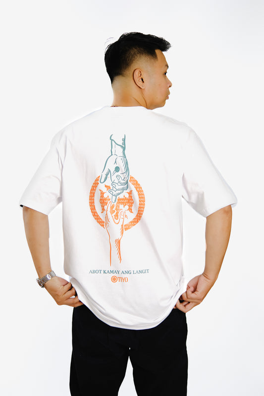 Abot Kamay White — Maria Clara Clothing streetwear tee (view 3)