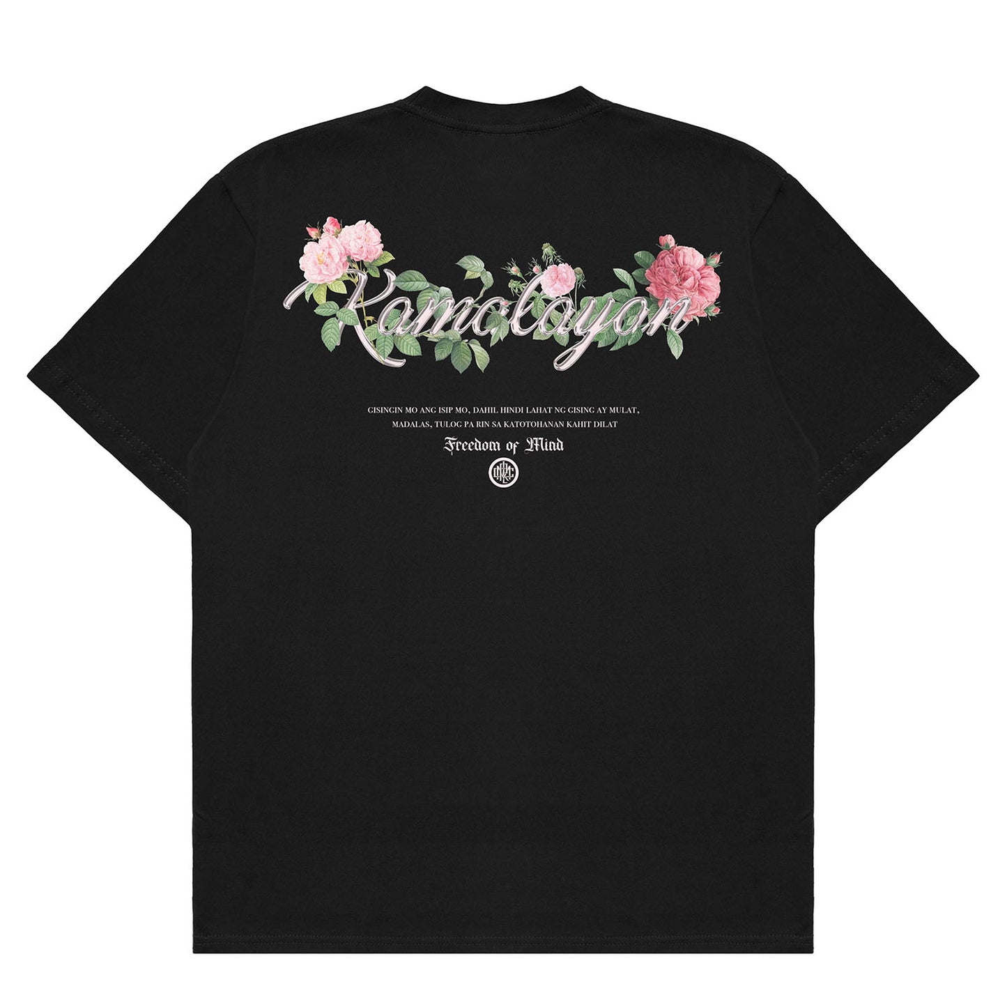 OVERSIZED FIT SHIRT | KAMALAYAN BLOOM | BLACK | MARIA CLARA CLOTHING | OVERSIZED FIT | 100% COTTON