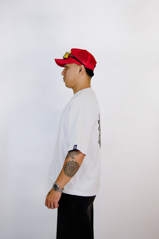 Mandala White V1 — Maria Clara Clothing streetwear tee (view 5)